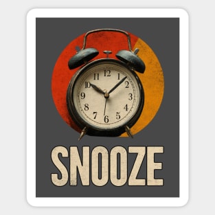 Snooze Button Champion - Retro Alarm Clock Design Sticker